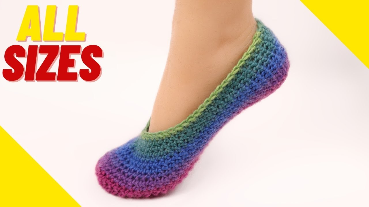How To Crochet Slippers For Beginners (QUICK & EASY)