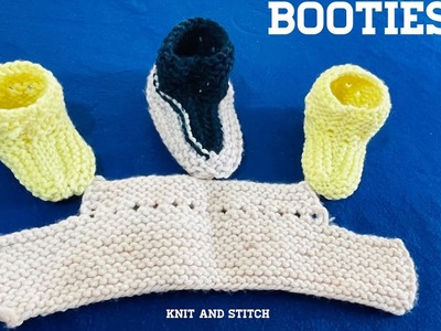 How To Knit Easiest Booties For Beginners In Hindi.Asan Booties Sekhain