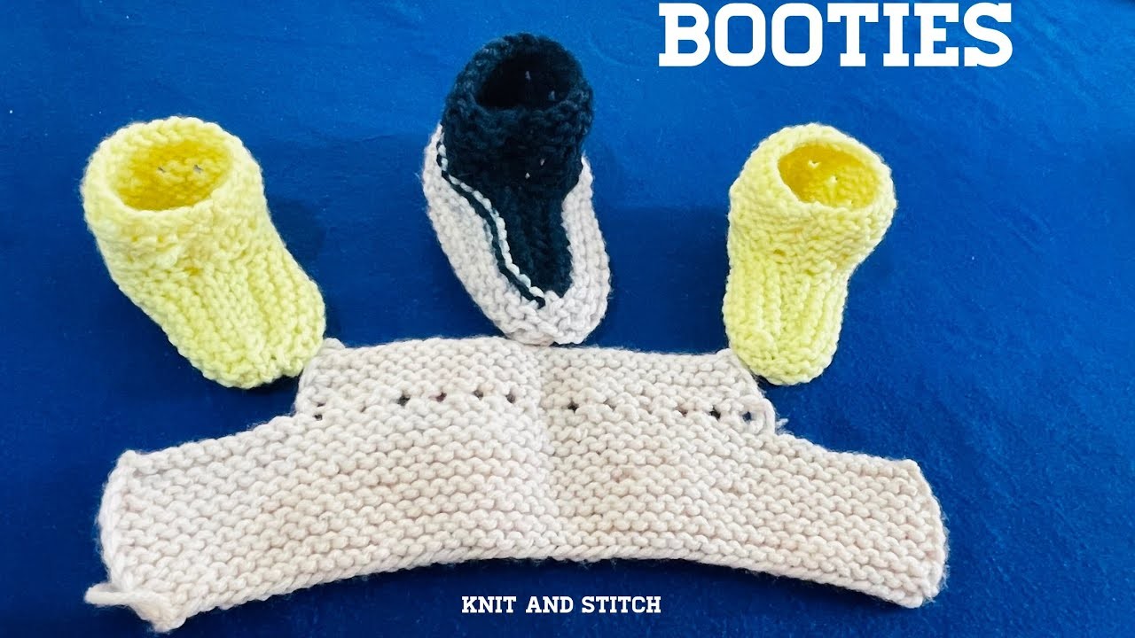 How To Knit Easiest Booties For Beginners In Hindi.Asan Booties Sekhain