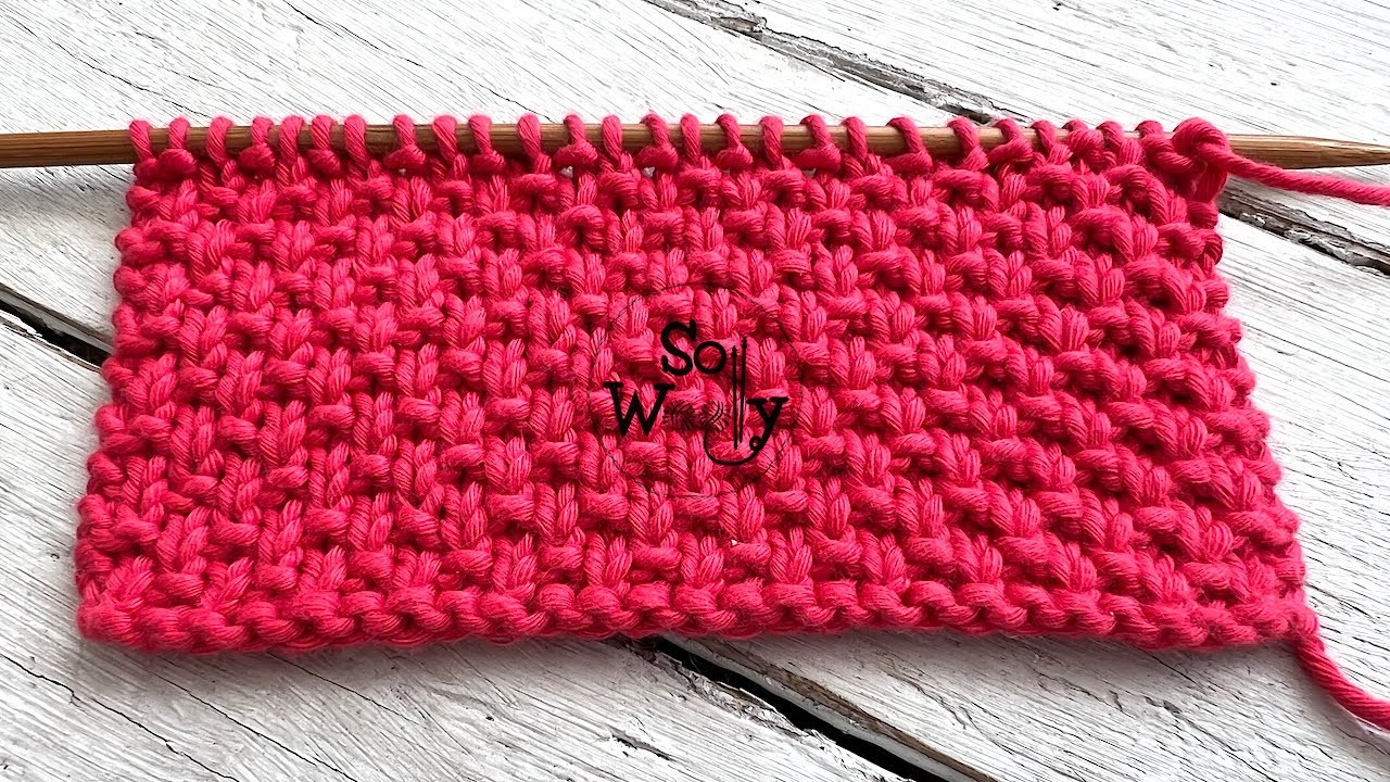 How to knit the Alternating Dot stitch: A four-row repeat pattern that doesn't curl - So Woolly