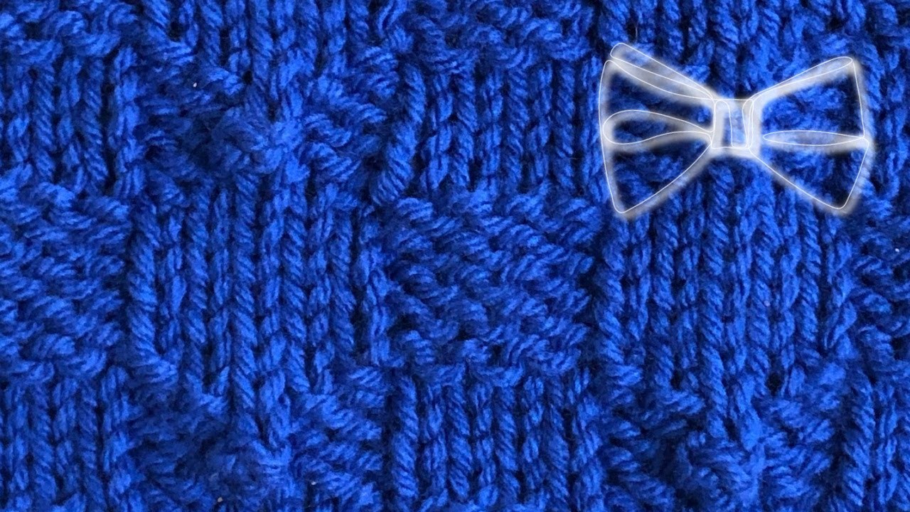 LOOM KNIT Bow Tie Basketweave Stitch Pattern | by Loomahat