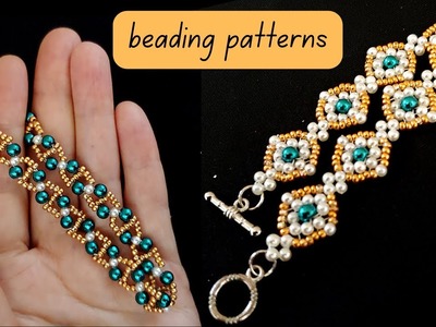 Making bracelets with beads. diy beaded bracelets. beading patterns