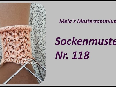 Sockenmuster Nr. 118 - Strickmuster in Runden stricken. Socks knitting pattern