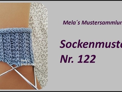 Sockenmuster Nr. 122 - Strickmuster in Runden stricken. Socks knitting pattern
