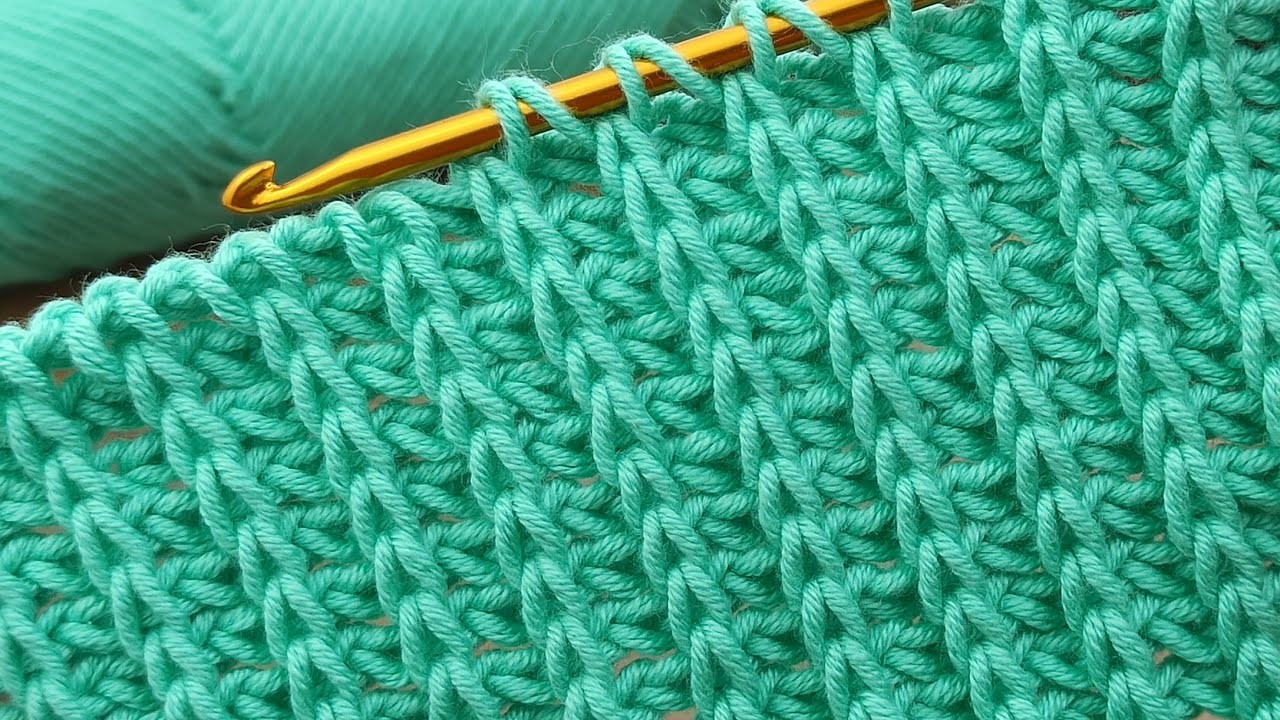 Super Tunisian crochet in blue very easy online training for beginners #tunisiancrochet #crochet