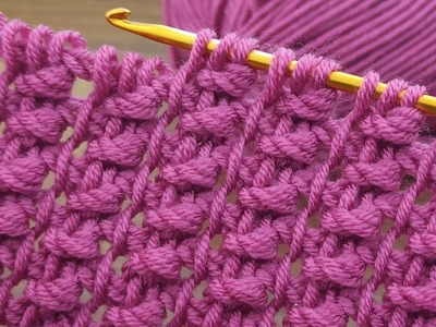 Wonderful????????~tasarım~New model Tunisian crochet baby blanket pattern for beginners online tutorial