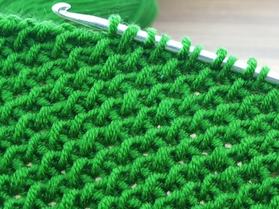 WOOOWW ???????? Super easy Tunisian crochet baby blanket pattern. online tutorial for beginners