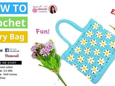 A Beautiful Daisy Flower Crochet Bag How to Crochet A Flower Bag Easy and Fun DIY Tutorial