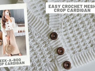 Crochet a Cardigan - Easy Crochet Crop Cardigan