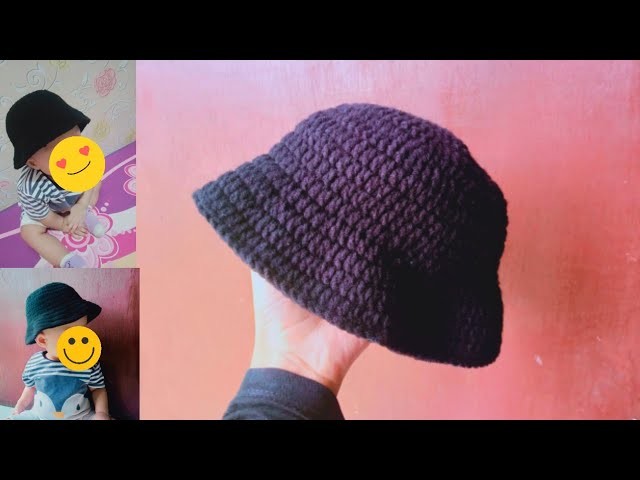 Crochet bucket hat for baby boy 6 - 12 month | crochet baby hat