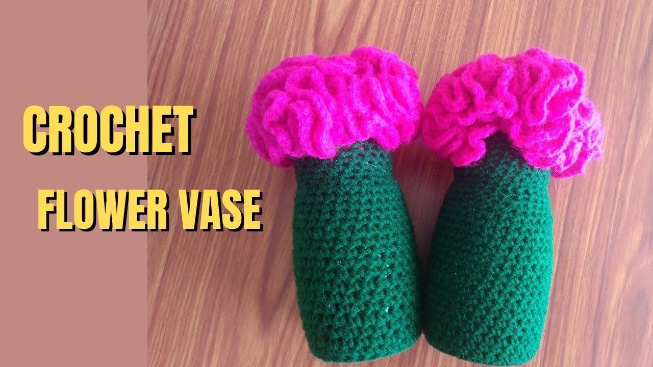 Crochet Flower Vase Tutorial || Best Out Of Waste || Old Bottles Re-use Idea