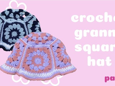 Crochet granny square hat tutorial pt 1: making the granny squares