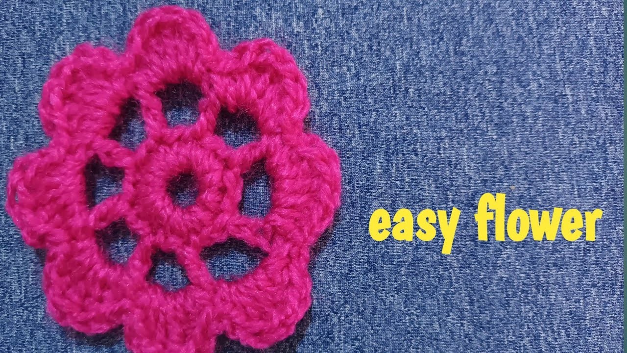 CROCHET: How to crochet flower | flor plana de croche |  crochet flower