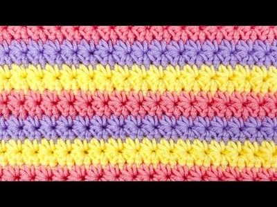 Easy Crochet Baby Blanket | #6 Star Stitch Pattern | DIY