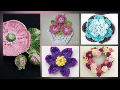 Easy Crochet Flower Appliques Free Pattern Design Ideas For Beginners