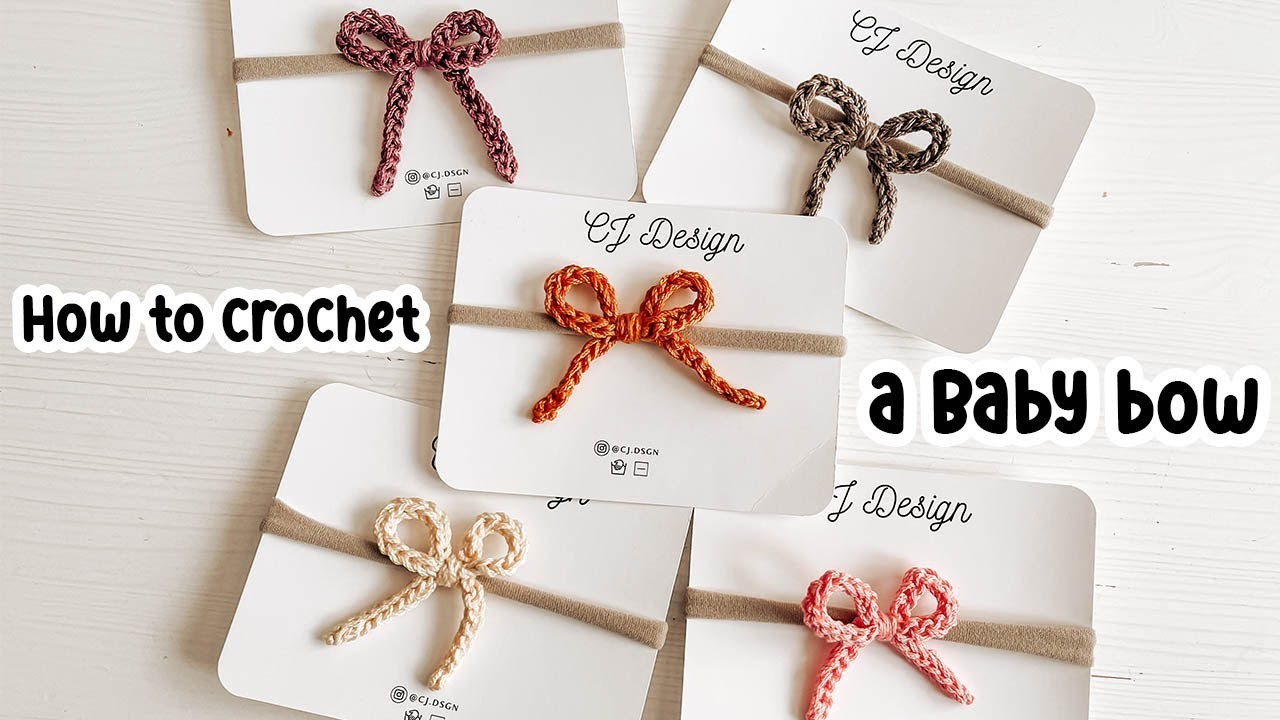 EXTREMELY EASY! How to CROCHET a Baby BOW - Tutorial | CJ Design