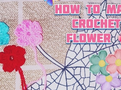 How to crochet flower????||2 min diy || crystal craft ????