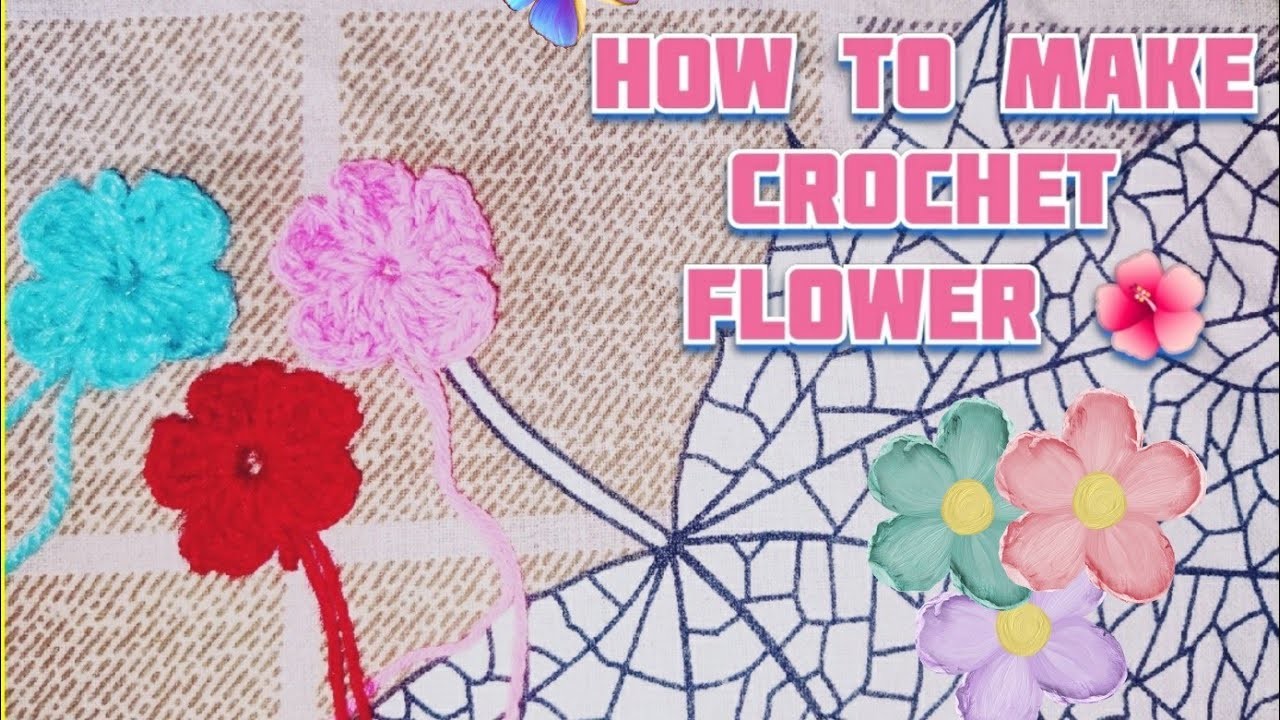 How to crochet flower????||2 min diy || crystal craft ????