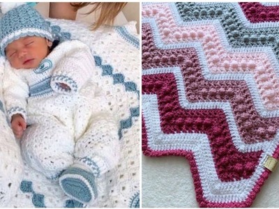 Latest fashion ideas for babies of crochet blanket pattern