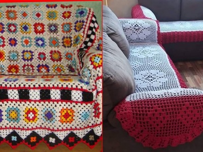 Most beautiful and Stylish crochet sofa cover designs crochet free patterns