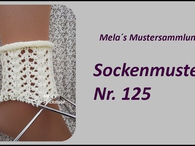 Sockenmuster Nr. 125 - Strickmuster in Runden stricken. Socks knitting pattern