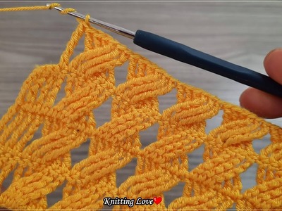 WONDERFUL ????Easy Beautiful Flower Patterned Crochet Filet Etol Shawl Cover Model Tığ işi örgü model