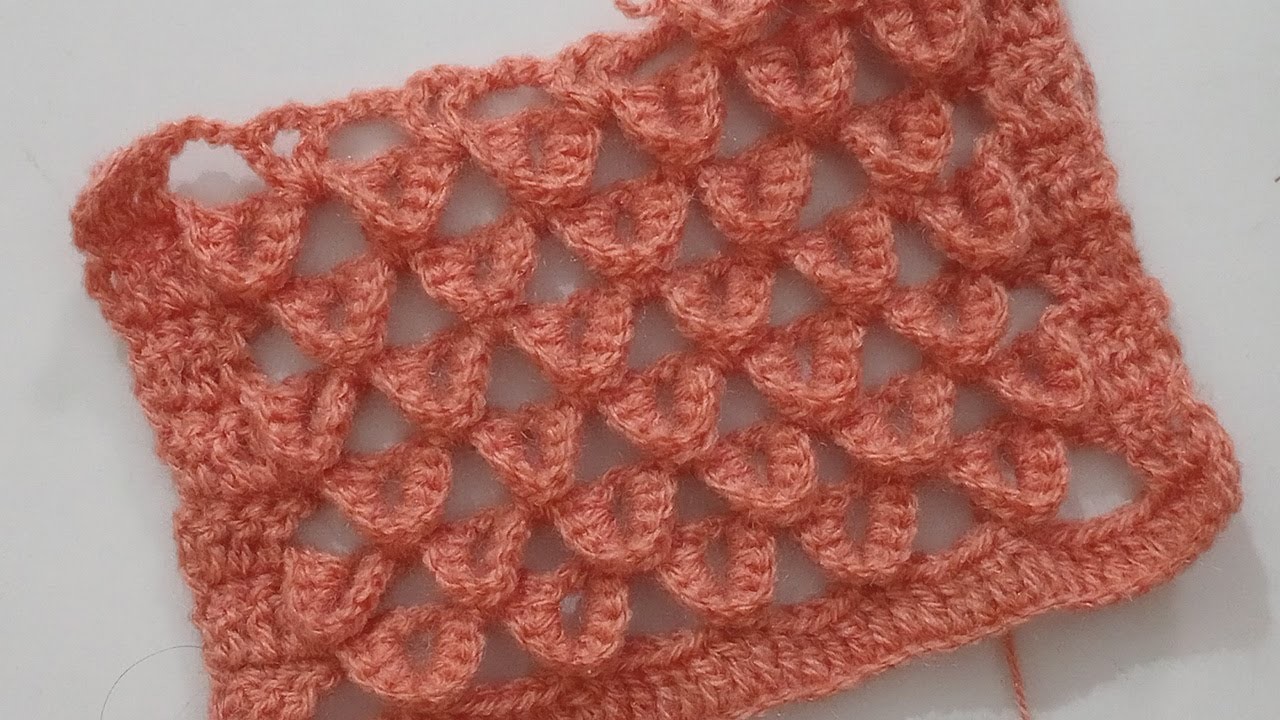 Crochet Knitting Design For Stole , Shawl , Jacket. Crocia ka design 3d Pattern
