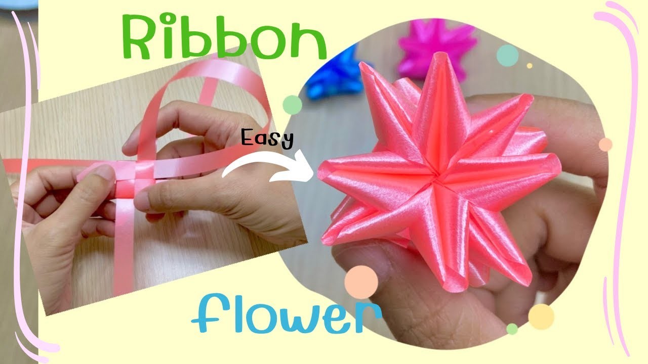 It's so Beautiful!! Easy Ribbon Ixora Flower double layer Craft Making Trick   Ideas Ribbon Flower