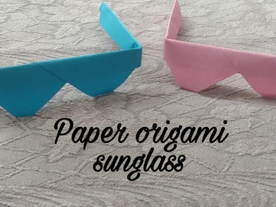 DIY paper origami sunglass easy craft| How to make simple paper sunglass| no glue kids mini project