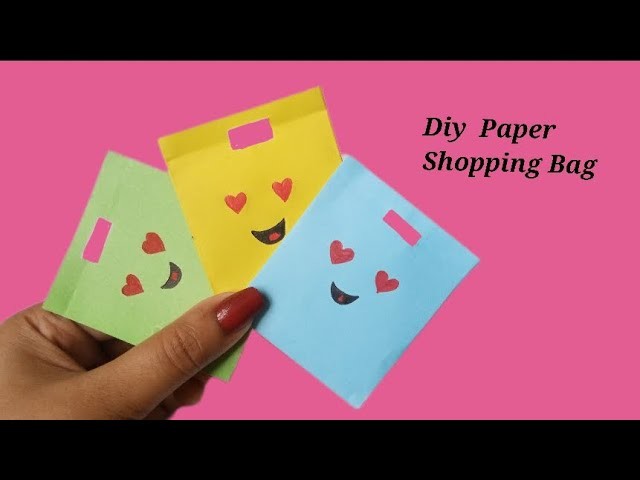 DIY SHOPPING BAG WITH PAPER .Paper Bag Making At Home.Origami Gift Bags #shorts