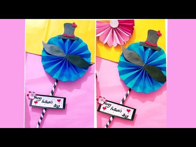 Easy handmade father's day card making #shorts #ytshorts