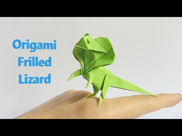 How to make an easy Origami Frilled Lizard, step by step tutorial