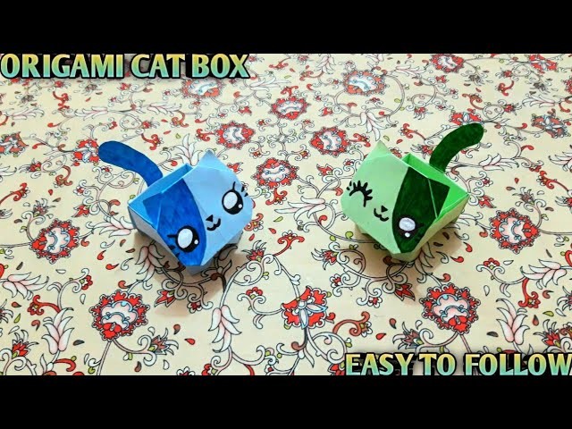 HOW TO MAKE ORIGAMI CAT BOX | DIY Origami Cat | Easy To Follow Step by Step