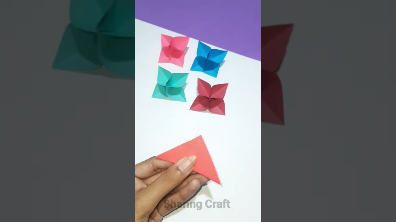 Very Easy Paper Flower Making Idea | Origami Paper Flower | How To Make Paper Flower #shorts #diy