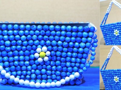 Beautiful Bag Making With Thermocol Balls। Thermocol Balls Craft ideas। Thermocol Craft Ideas।