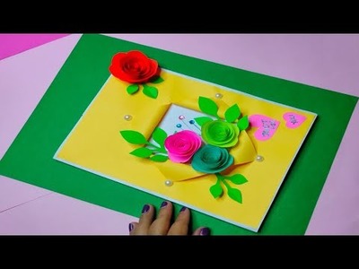 Birthday card making idea || handmade greeting card || beautiful greeting card || @Mama's craft