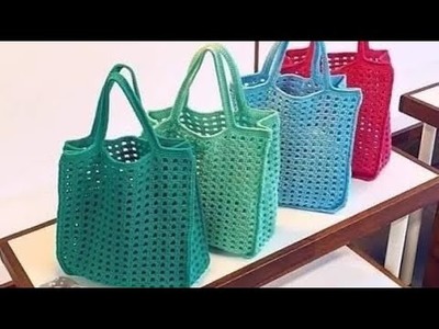 Collection 52 handmade Crochet summer bags with free pattern