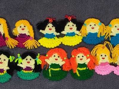 Crochet beautiful Disney princess hair clips hair accessories