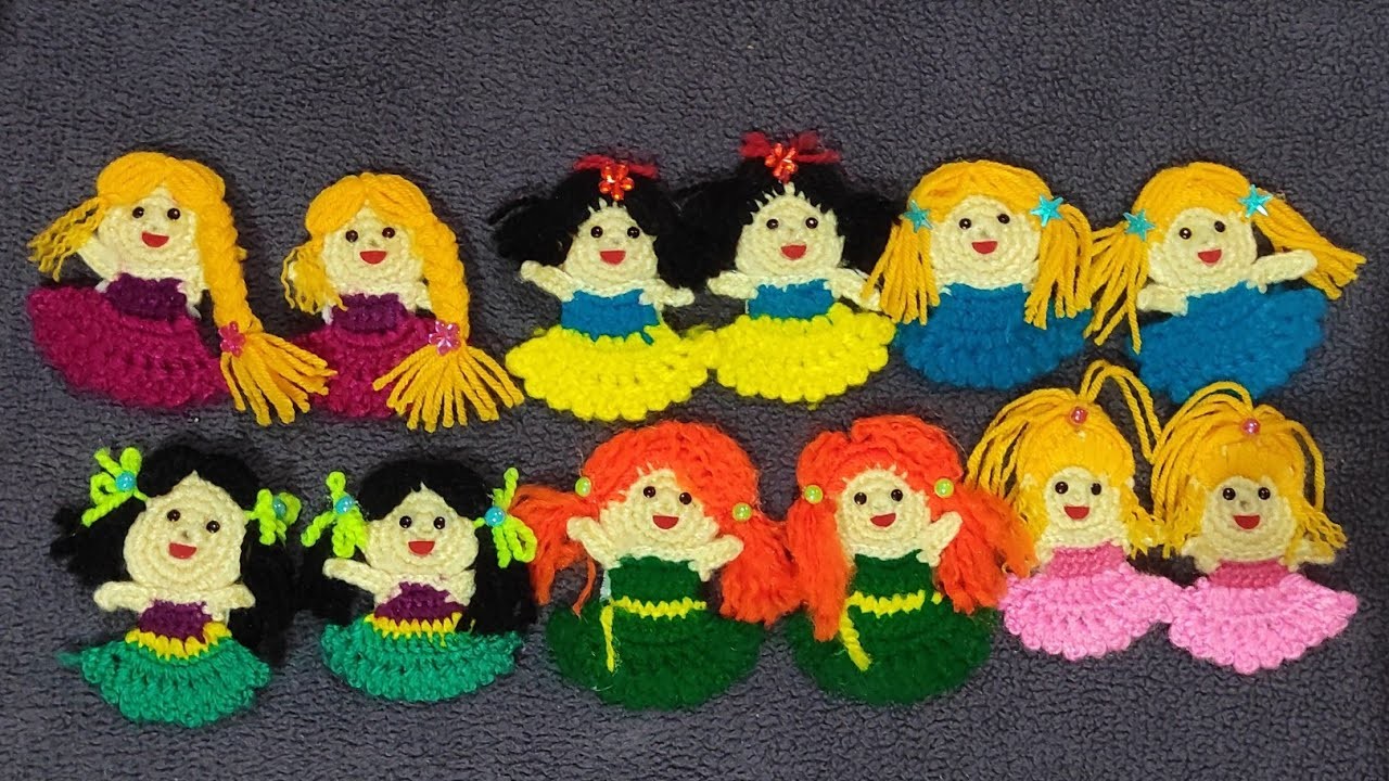 Crochet beautiful Disney princess hair clips hair accessories