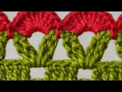 Crochet flower edging.border