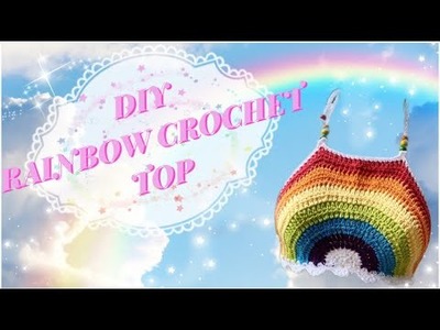 DIY EASY RAINBOW CROCHET TOP????????✨