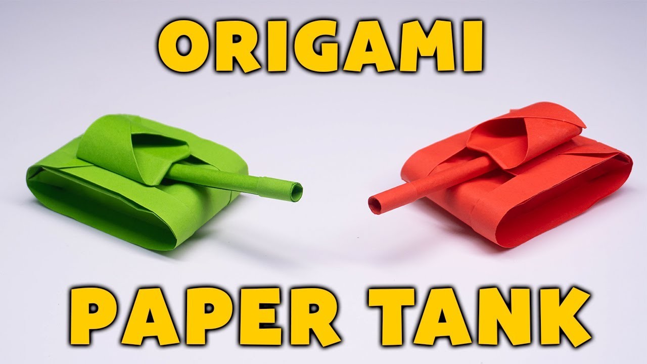 Easy Origami Paper Tank || How to make paper tank