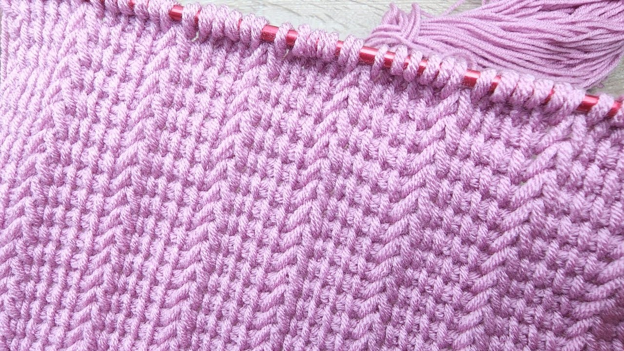 How to crochet Tunisian crochet wonderful Tunisian knitting baby blanket model