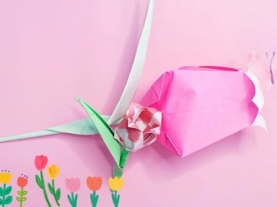 How To Make An Origami - Garden - Origami Flower - Tulip