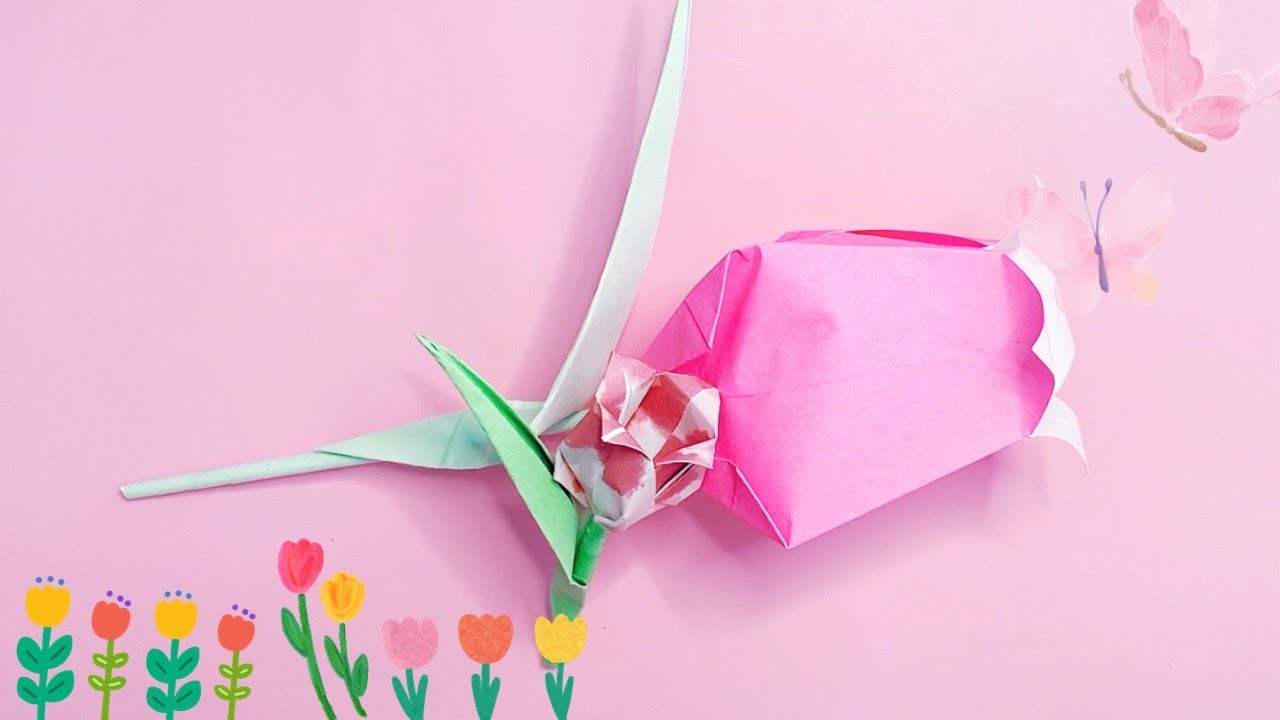 How To Make An Origami - Garden - Origami Flower - Tulip