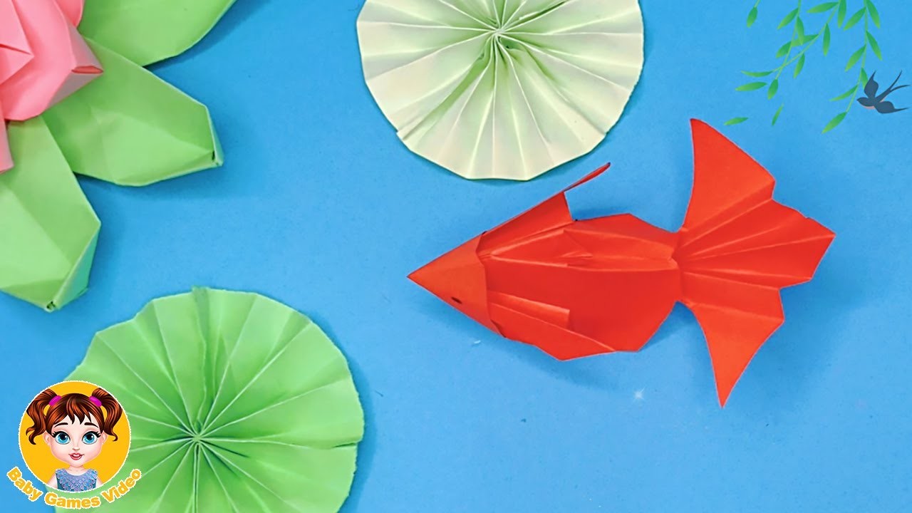 How To Make An Origami - Garden - Pond - Origami Animal - Fish