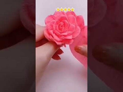 How to make beautiful rose ???? art and craft #skills for making handcrafte ????????