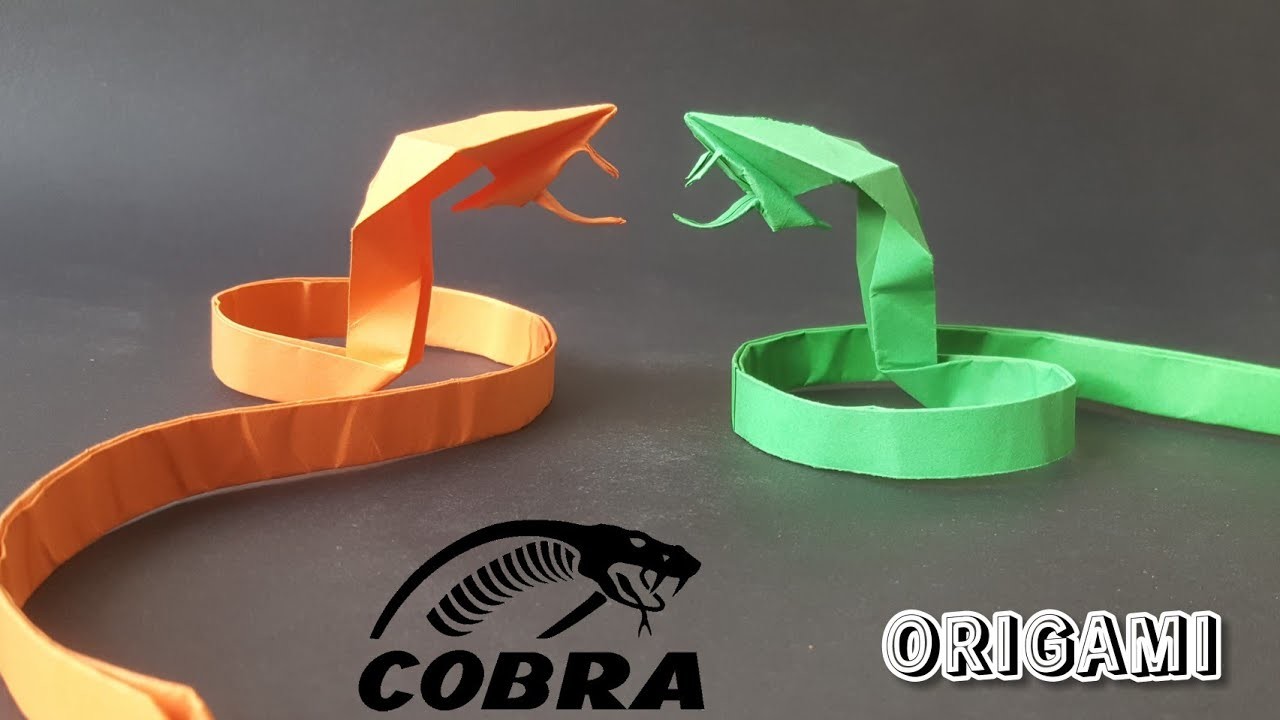 How To Make ORIGAMI COBRA SNAKE. Paper Craft Easy