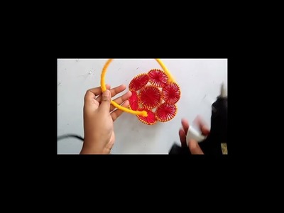 Old bangles reuse || woolen craft || basket making || full video link in comment box #plzsubscribe