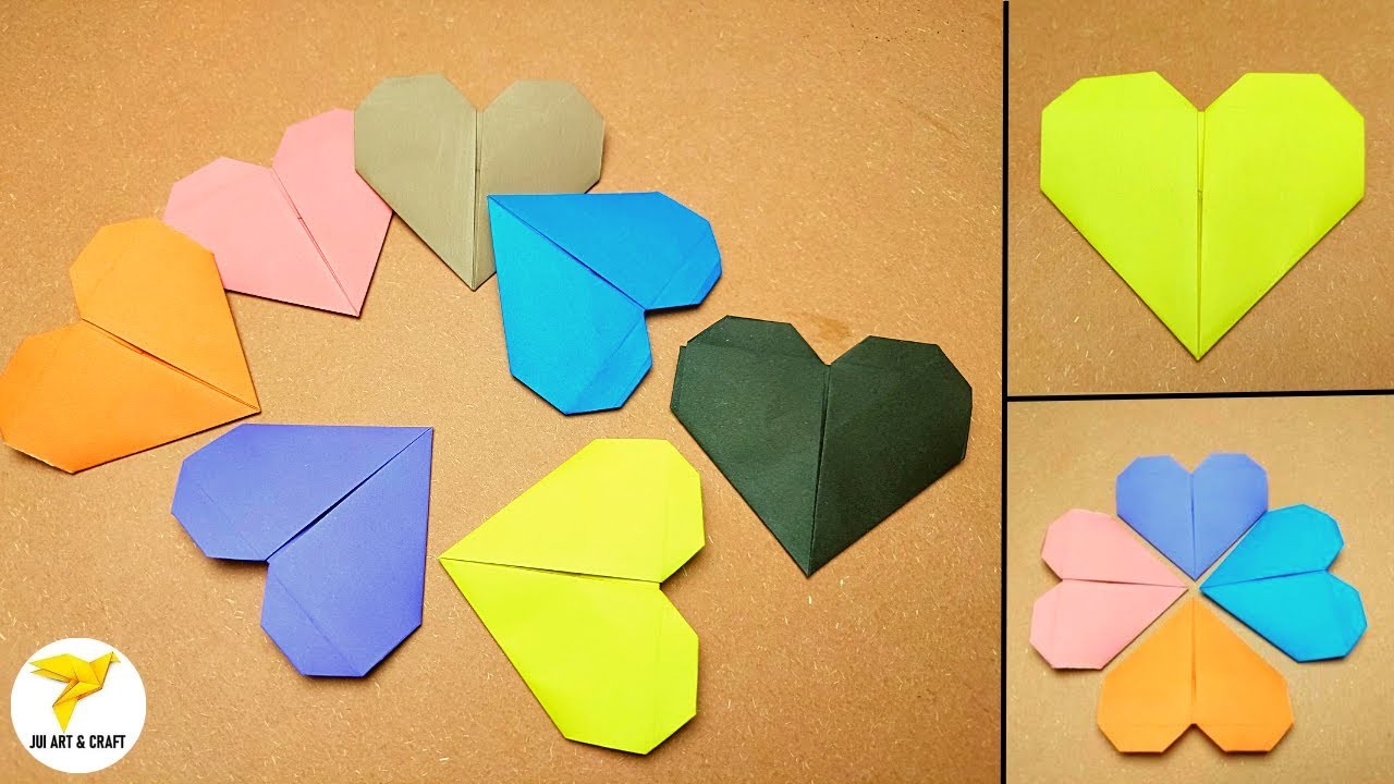 Origami Heart Tutorial Easy Step By Step | How To Make A Paper Heart | Jui Art And Craft